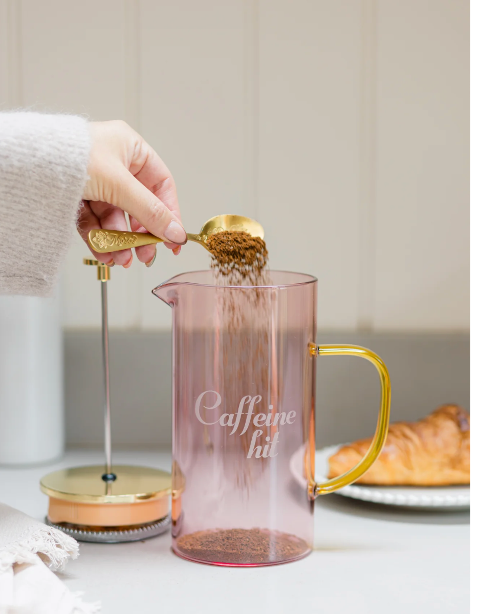 Yvonne Ellen Glass Cafetiere Pink/Gold