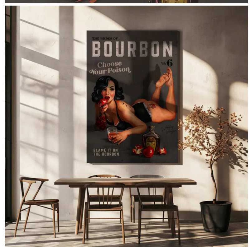 Wall Art Babes of Bourbon Vol 6 Choose Your Poison Sexy Pinup