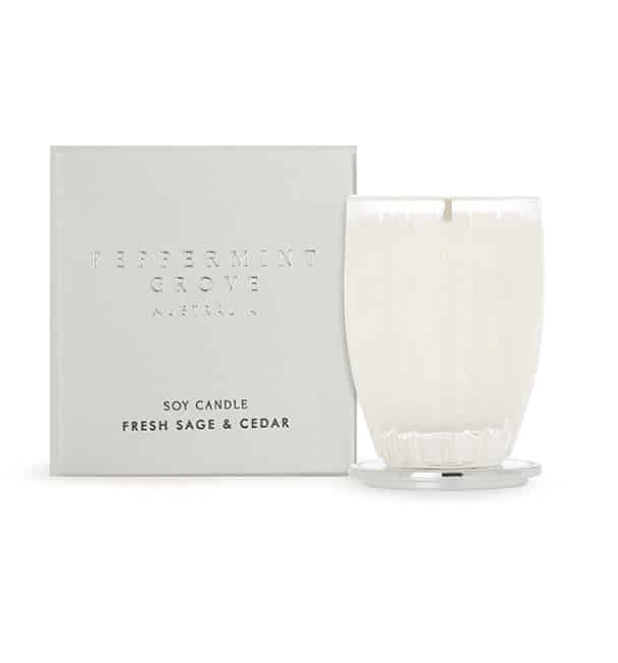 Peppermint Grove Candle 60g – Fresh Sage & Cedar