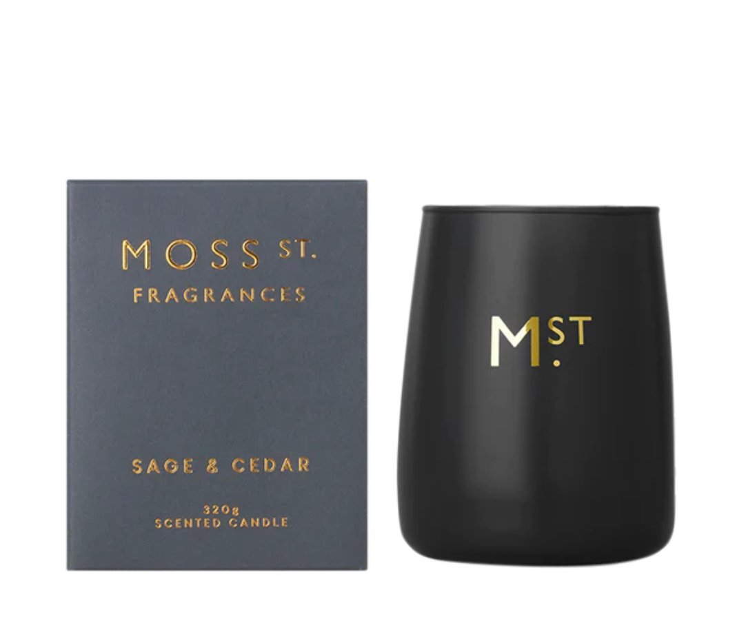 Moss Street  Sage & Cedar Soy Candle 320g