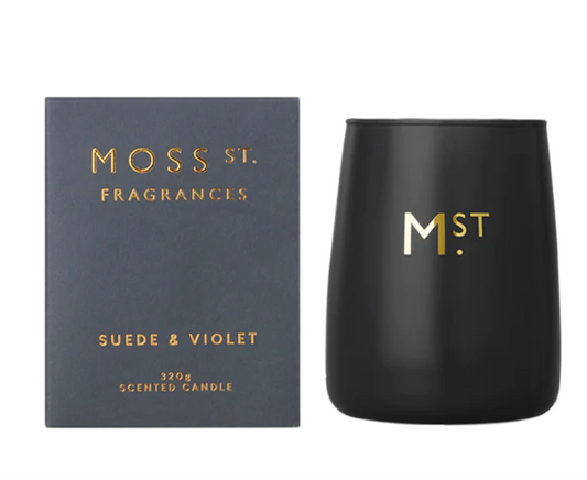 Moss Street  Suede & Violet Soy Candle 320g