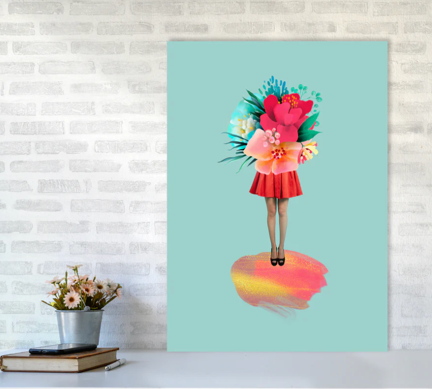 Canvas Print Floral Girl