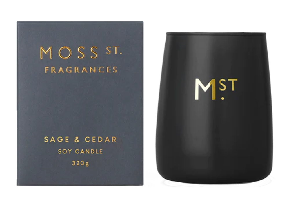 Moss Street . Fragrances Sage & Cedar Soy Candle 80g