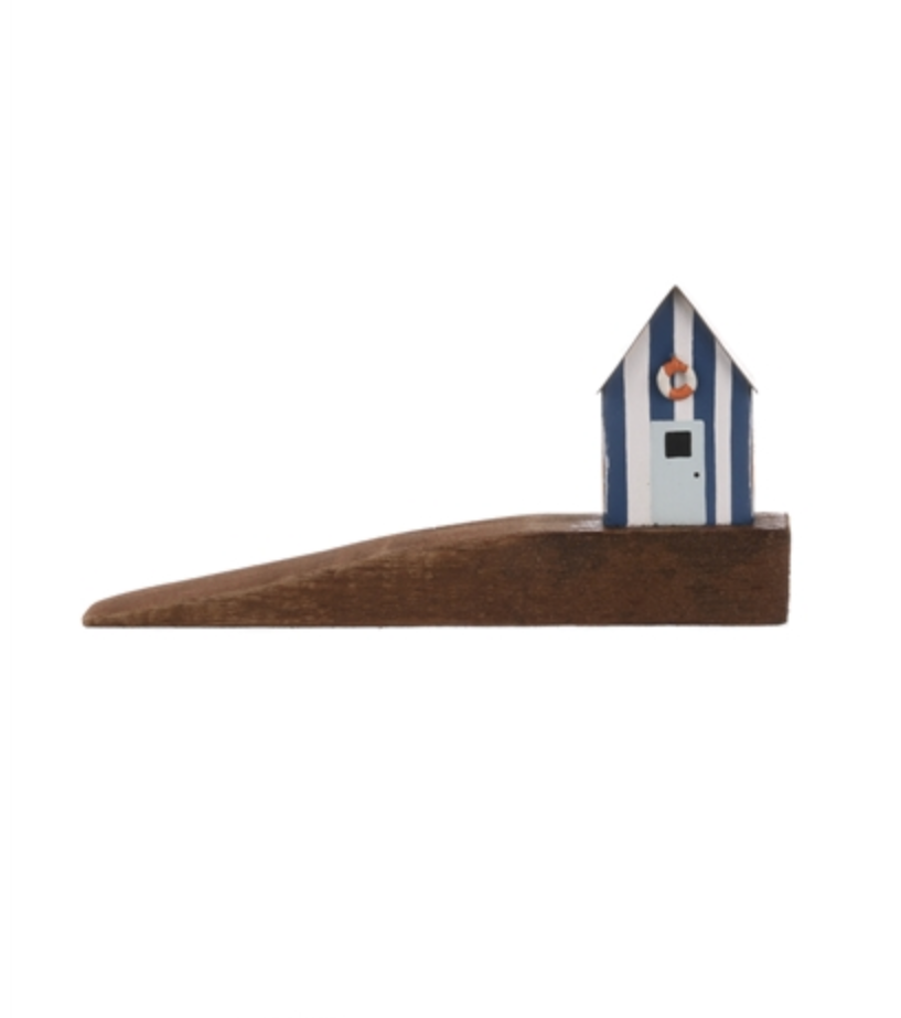 Blue Beach Hut Door Stop