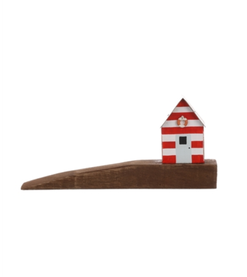 Red Beach Hut Door Stop