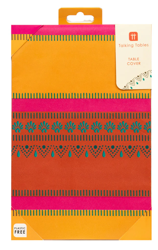 Spice Orange, Pink & Yellow Paper Table Cover