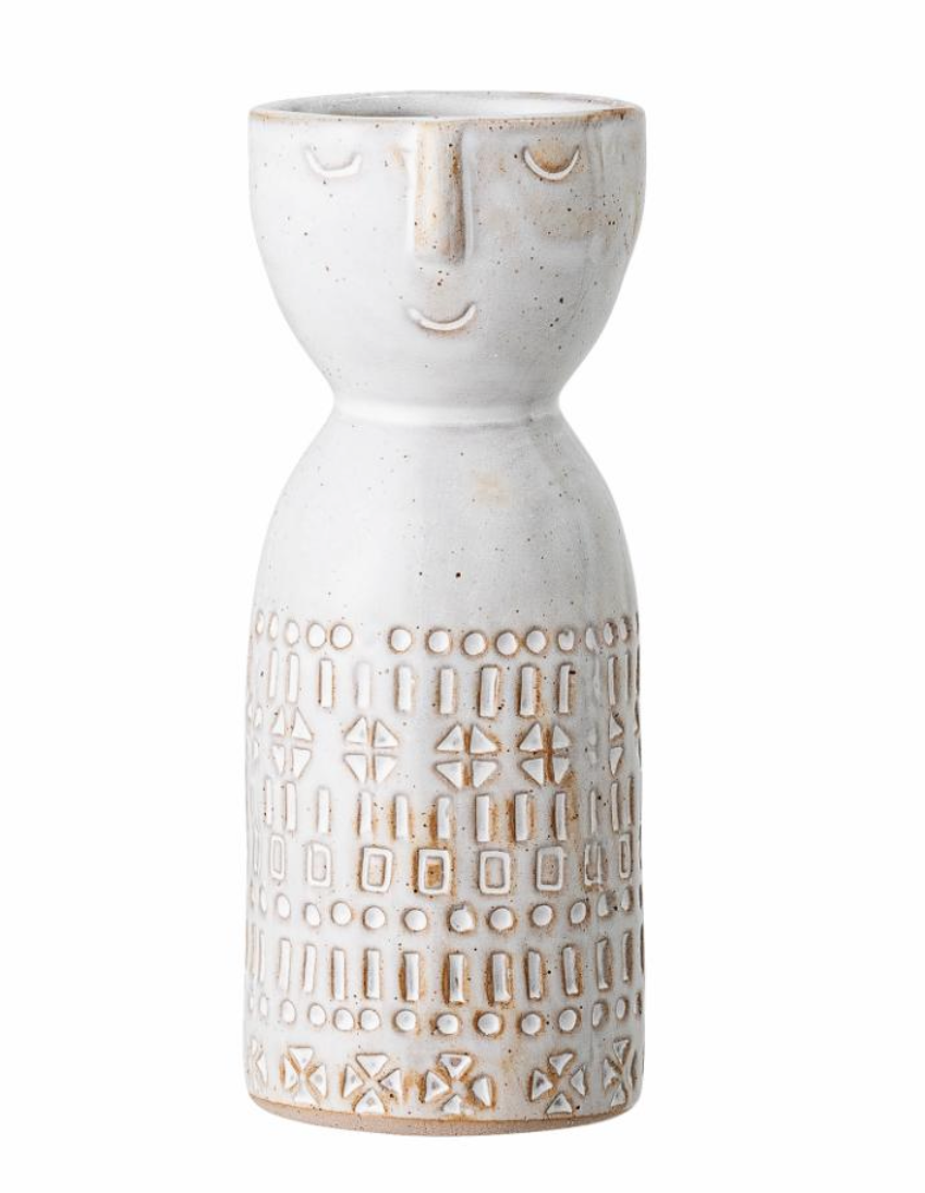 Embla Vase, White, Stoneware