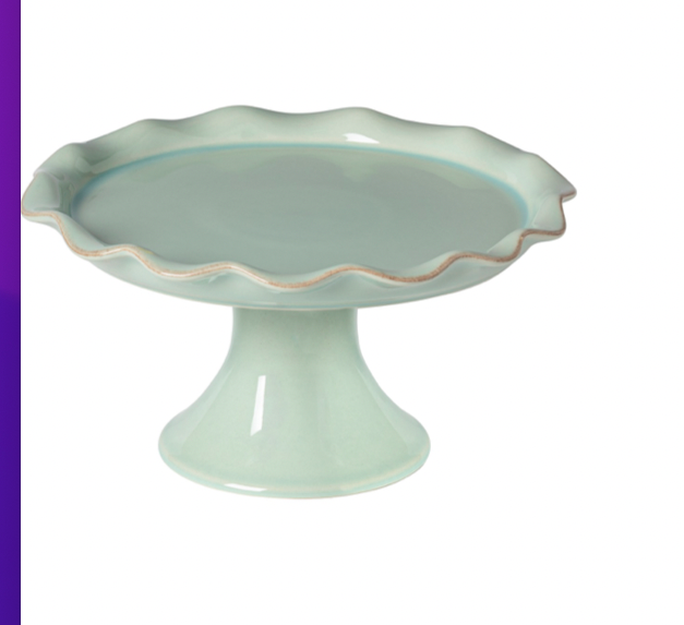 Turquoise Footed Plate