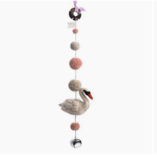 Odette Swan Pom Pom Pink Mobile