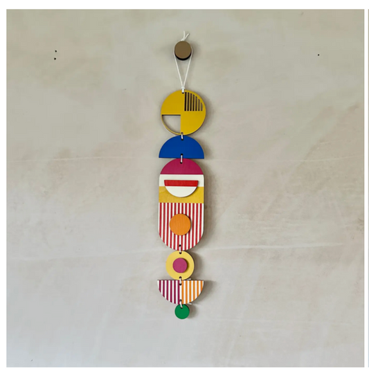 Small Modern Wall Hanging - Bright Geometric Art