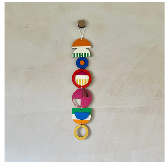 Small Modern Wall Hanging - Bright Geometric Art