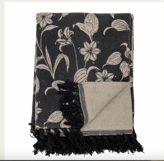 Mali Throw, Black, Recycled Cotton