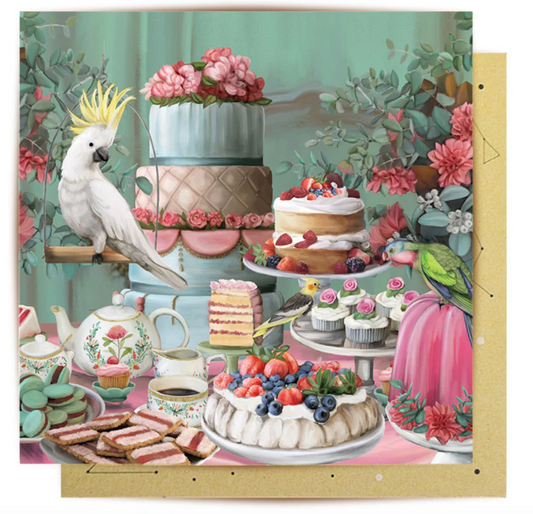 GREETING CARD LAVISH TEA PARTY