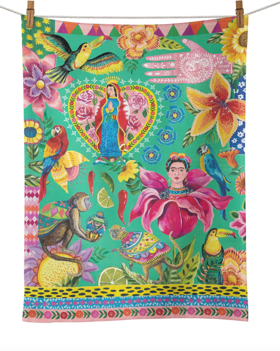 TEA TOWEL VIVA LA VIDA FLOWER