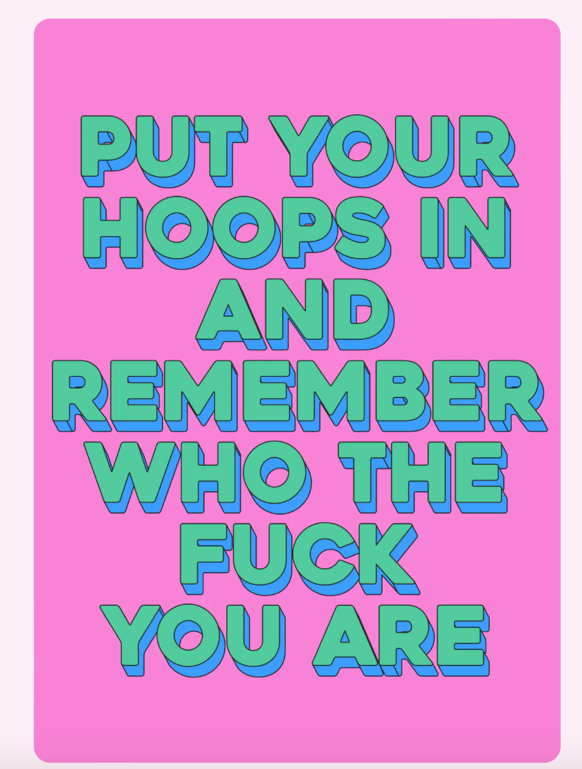 Put in Your Hoops Wall Print