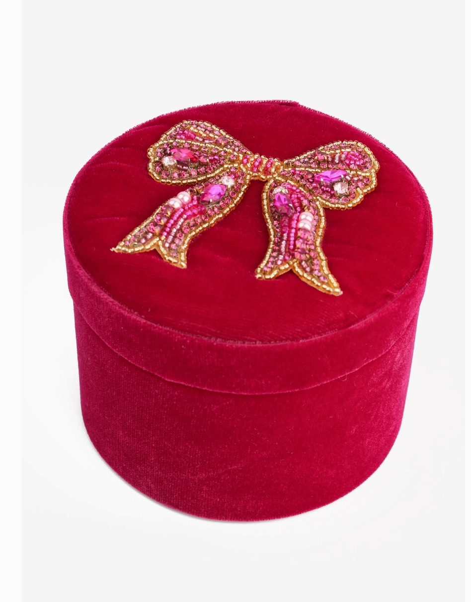 Pink Bow Round Box