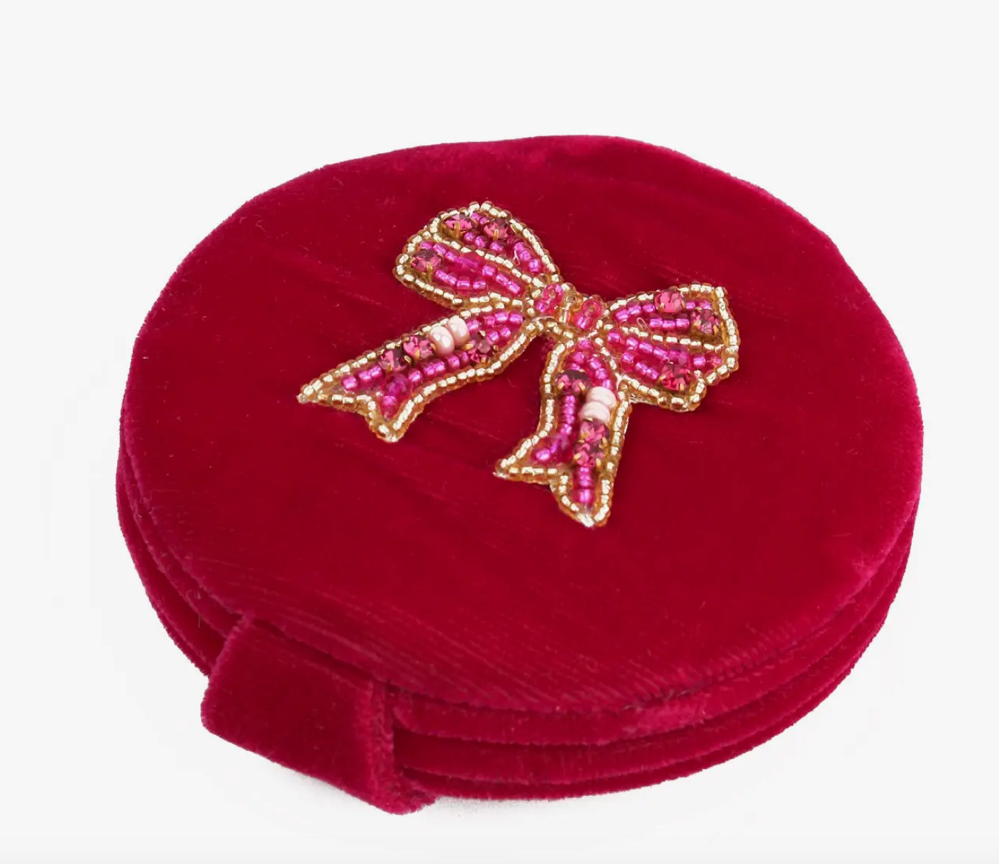 Pink Bow Compact Mirror