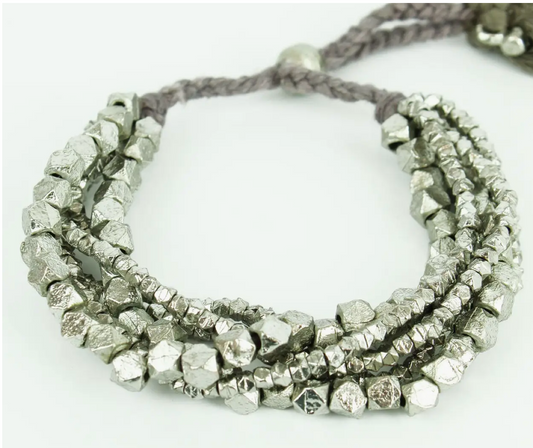 Silver Multi Strand Chunky Bracelet