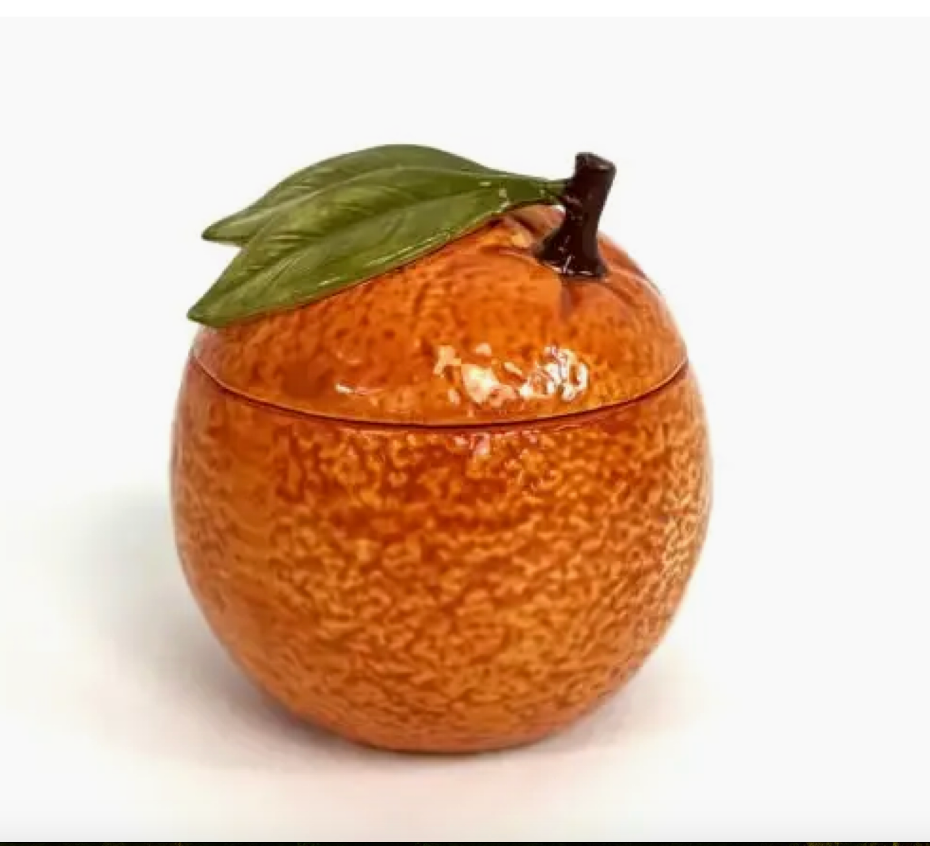 Ceramic Orange Storage Jar