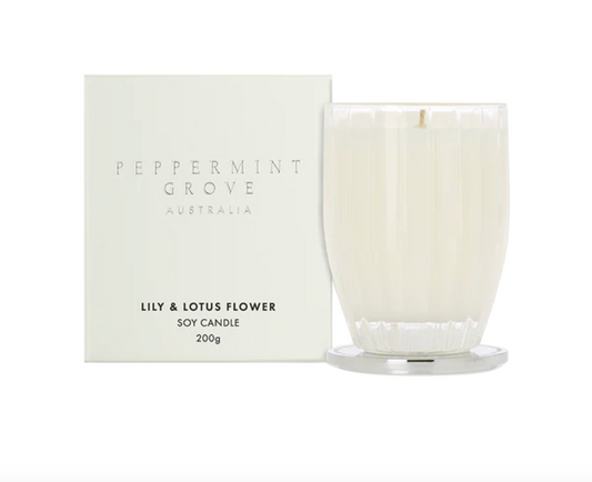 Lily & Lotus Flower Soy Candle 200g