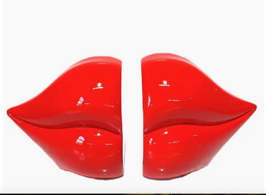 Set of Red Lips Bookends