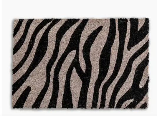 Zebra Patterned Doormat