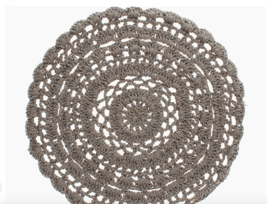 Crochet Placemat - Grey