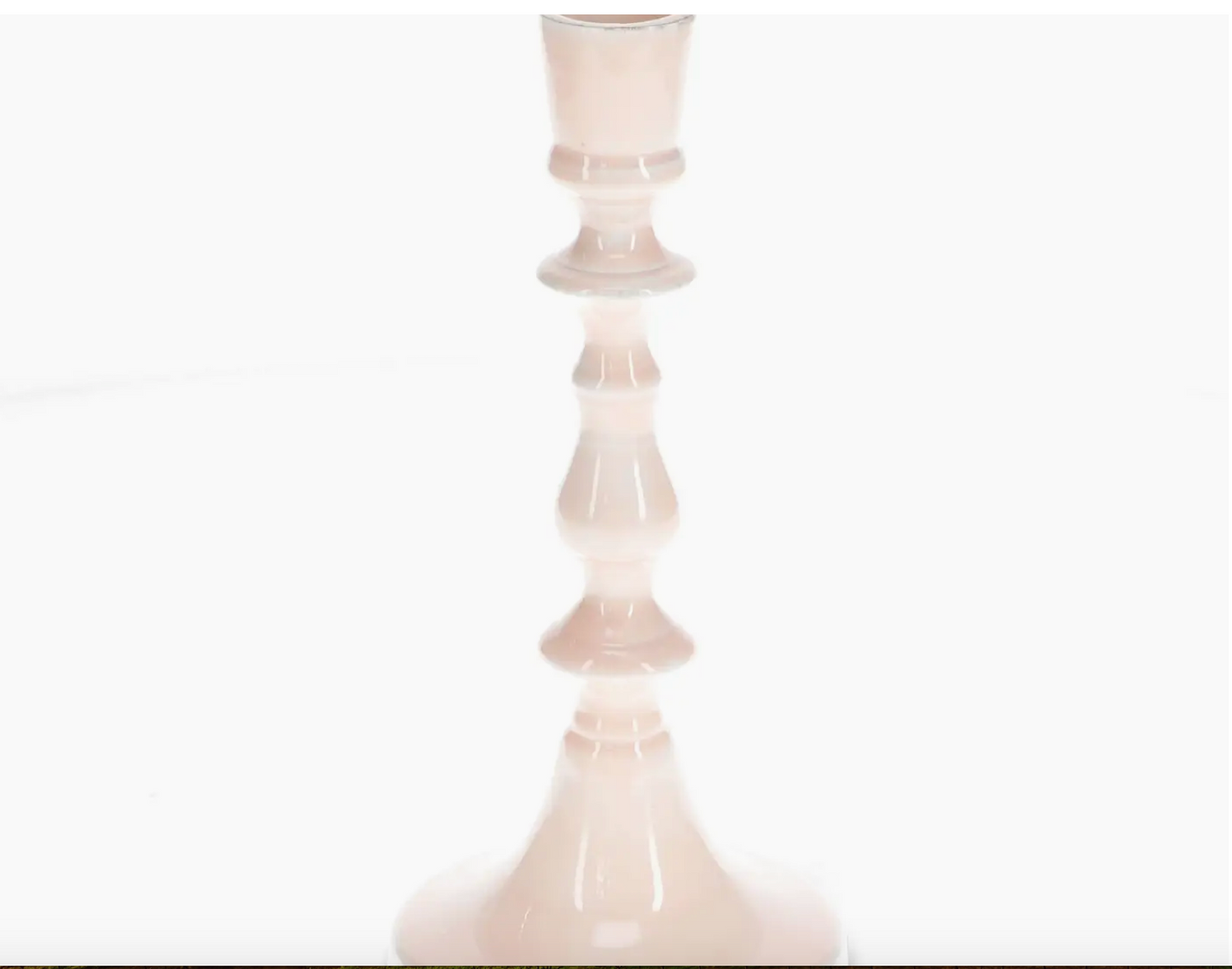 Enamel Candlestick (19cm) - Pink