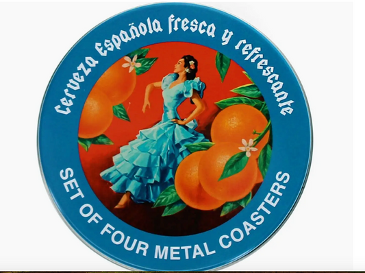 Metal Coasters (Set of 4) - Cerveza Española