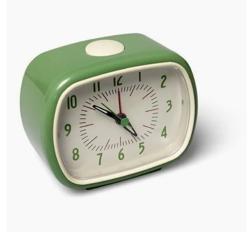 Retro Alarm Clock - Green