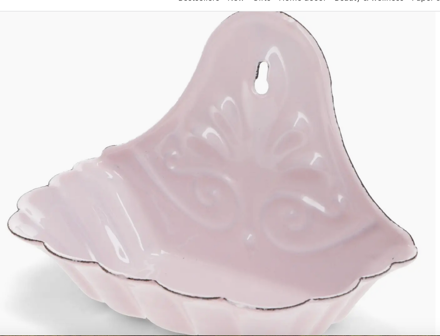 Wall-Mounted Enamel Soap Dish - Pink