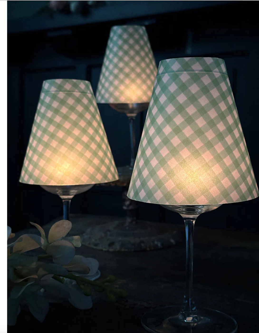 Lamp Shade · Green Vichy