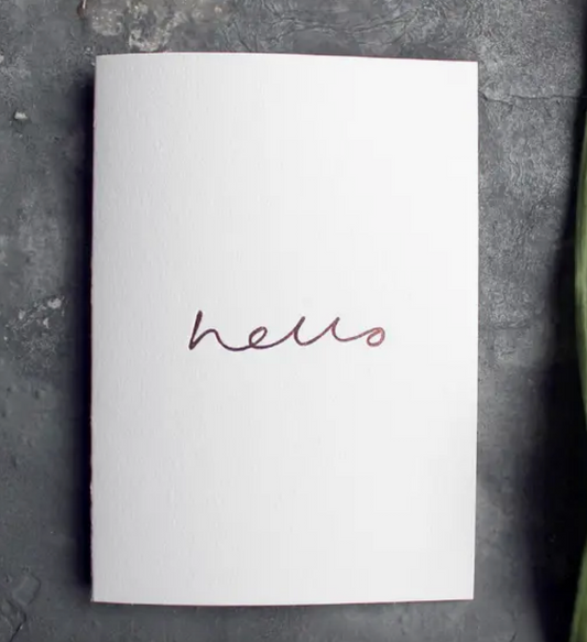 Hello - Hand Foiled Card