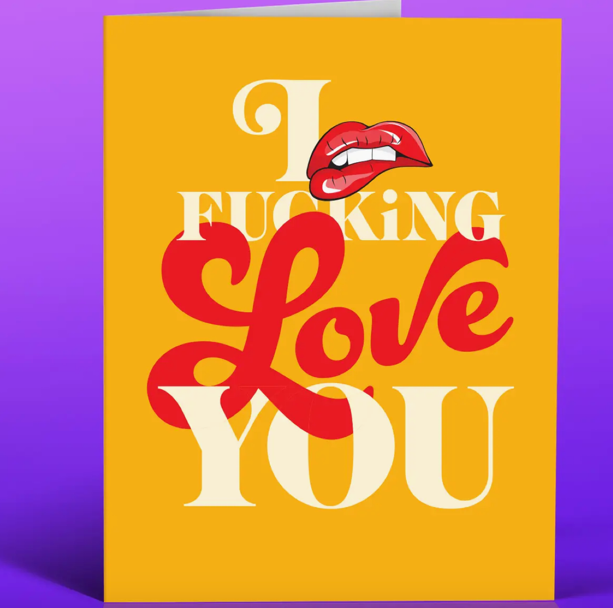 Red Lips Love, Valentine Card