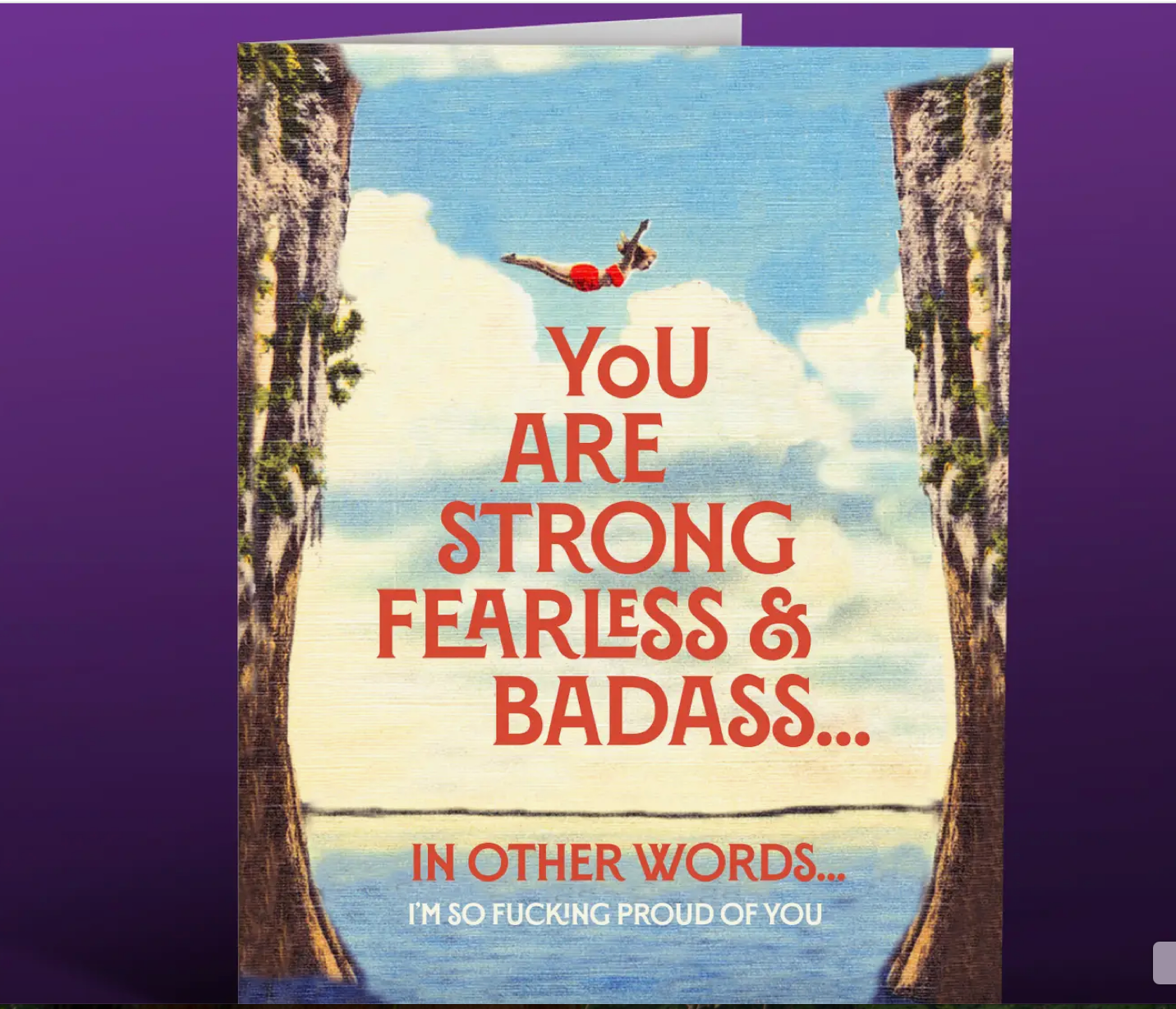 Strong Fearless Badass Encouragement Card