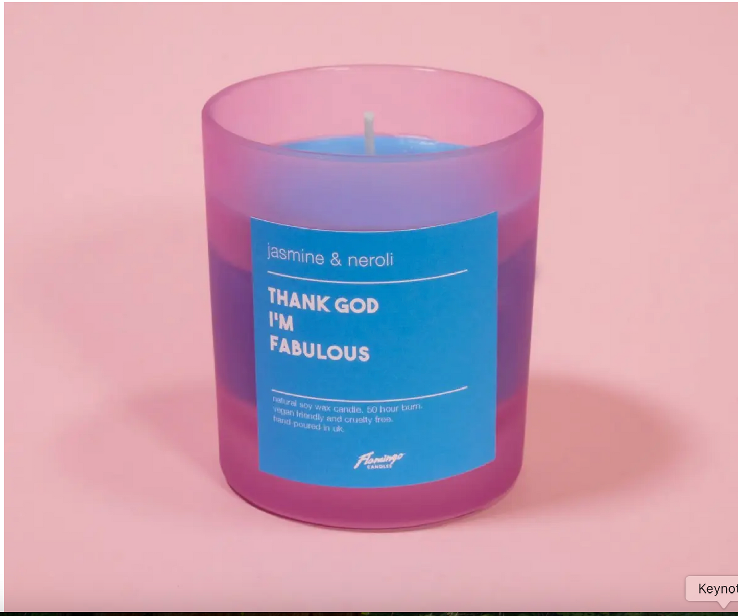 Jasmine & Neroli Thank God I’M Fabulous Frosted Pink Jar Candle