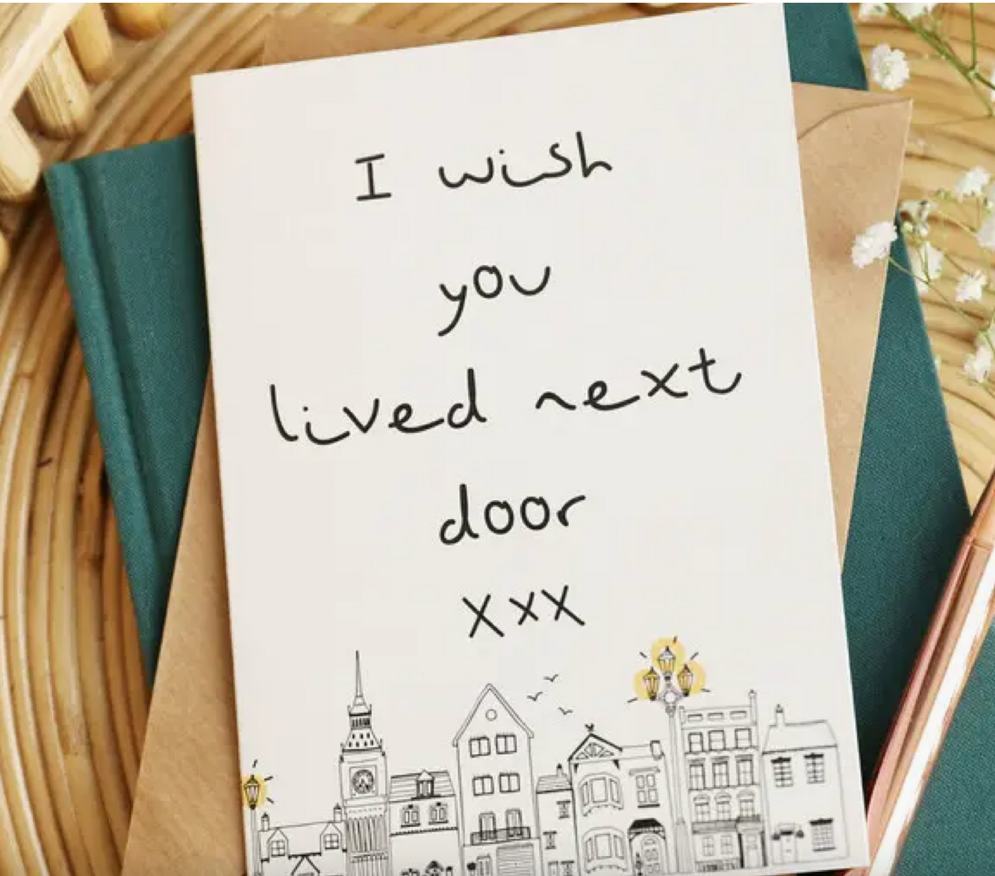 Wish You Lived Next Door Greeting Card