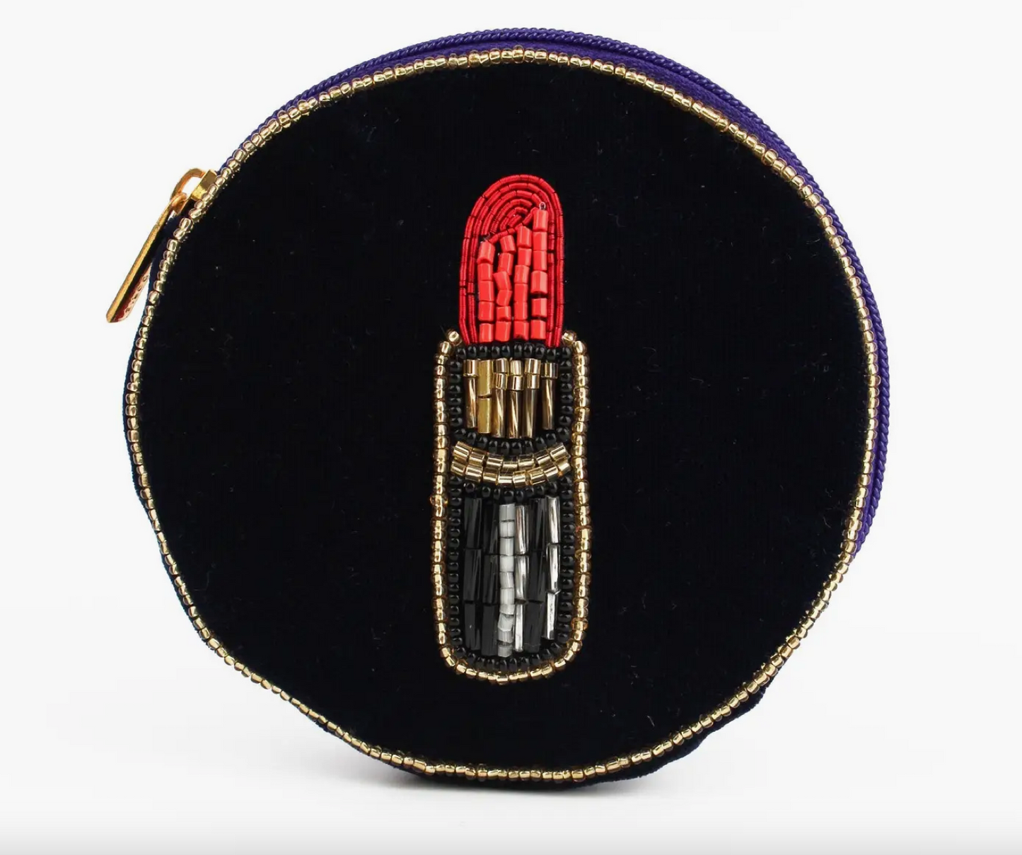 Cosmetics Lipstick Round Pouch