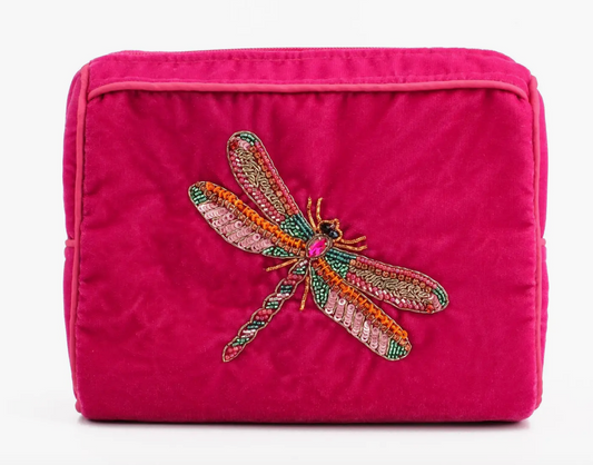 Pink Dragonfly Medium Pouch