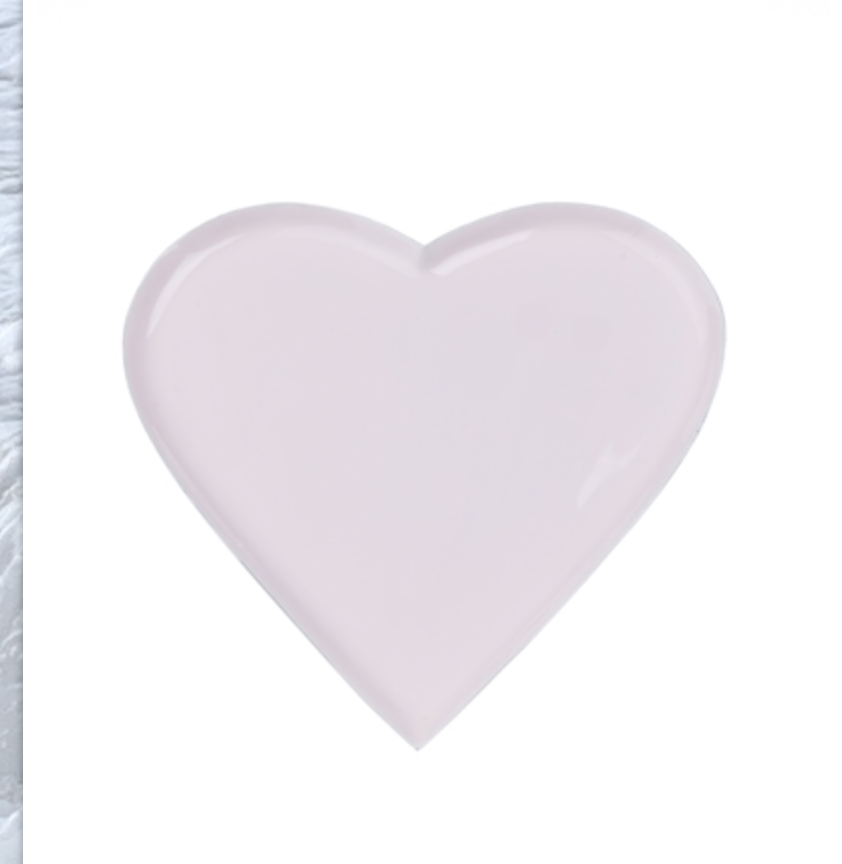 Pastel Pink Heart Tray 20cm