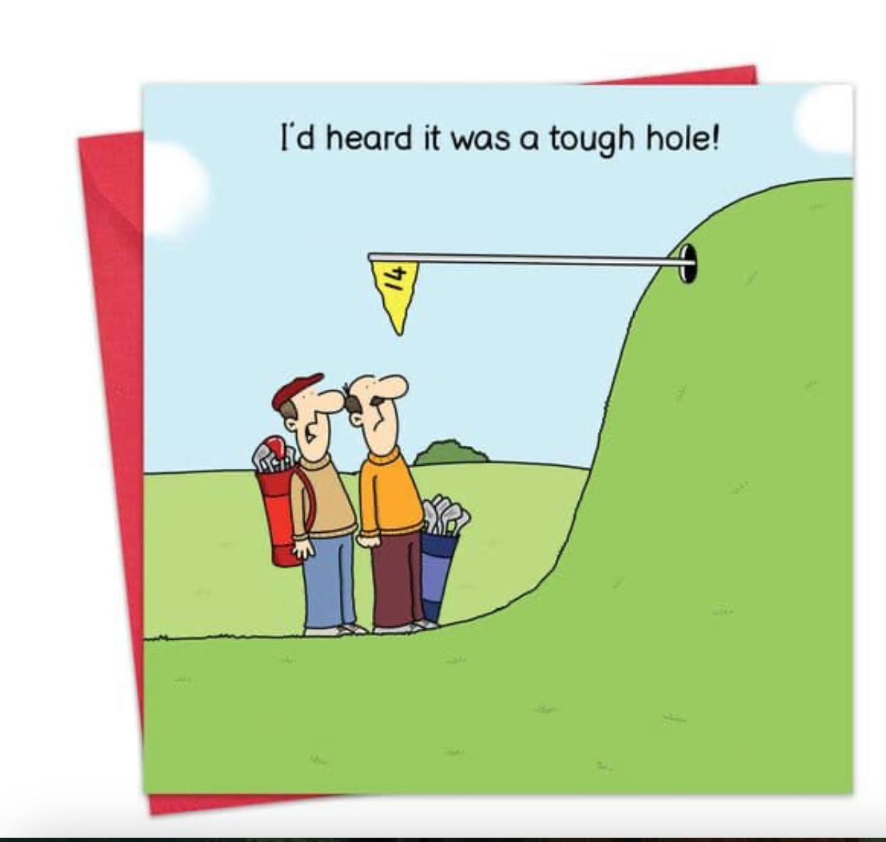 Funny Golf Card - Tough Hole Greeting Card