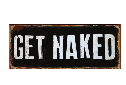 Metal Wall Print Get Naked