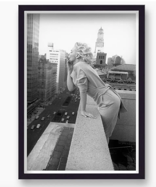 Marilyn Monroe in New York from Rooftop 3 Smoking Cigarette