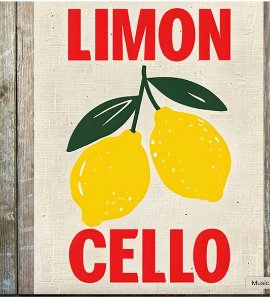 Limon Cello Limoncello Kitchen Metal Sign Plaque