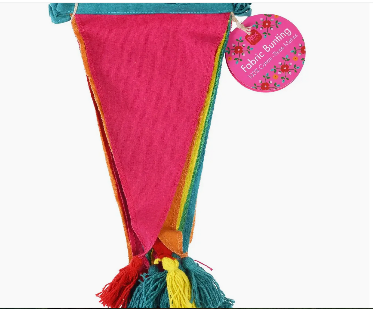 Colourful Tasselled Cotton Bunting (3 Metres)
