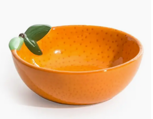 Ceramic Orange Storage Bowl