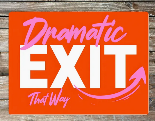 Dramatic Exit Red Arrow