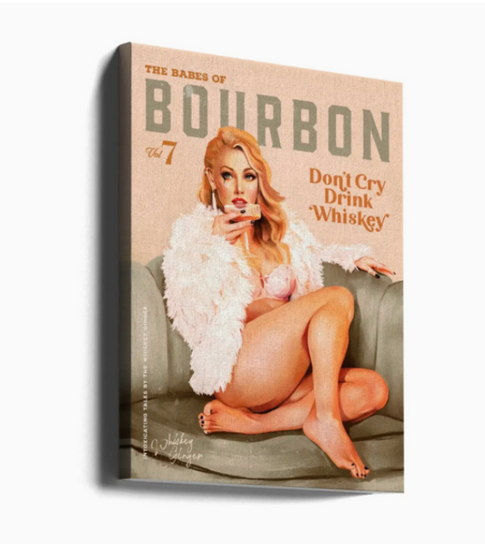Wall Art Babes of Bourbon Vol 7 Sexy Vintage Whiskey Pinup Girl