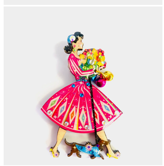 1950s Retro Quirky Statement Brooch Brooch
