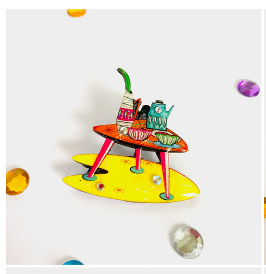 Atomic Retro Brooch